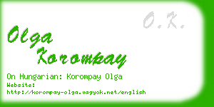 olga korompay business card